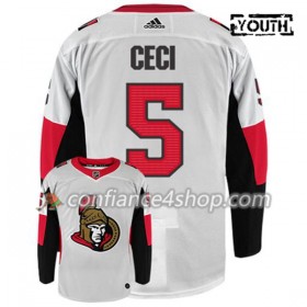 Adidas Maillot de Hockey Ottawa Senators CODY CECI 5 Blanc Authentic - Enfant